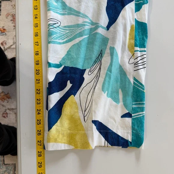 Chico's Vibrant Linen Lightweight Print Pants Size 16P - Picture 6 of 16